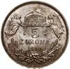 5 koron, 1900 KB, Kremnica; Herinek 774, Huszár 2201; bardzo ładnie zachowana moneta w pudełku fir..