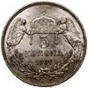 5 koron, 1907 KB, Kremnica; Herinek 776, Huszár 2201; bardzo ładnie zachowana moneta w pudełku fir..