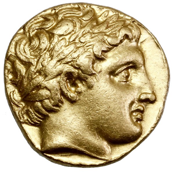 Stater, ok. 323–315 pne, Amfipolis; Aw: Głowa Ap
