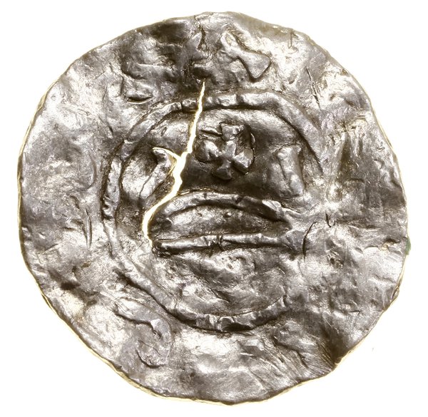 Denar, bez daty (ok. 1013–1025); Aw: Wzgórze z k