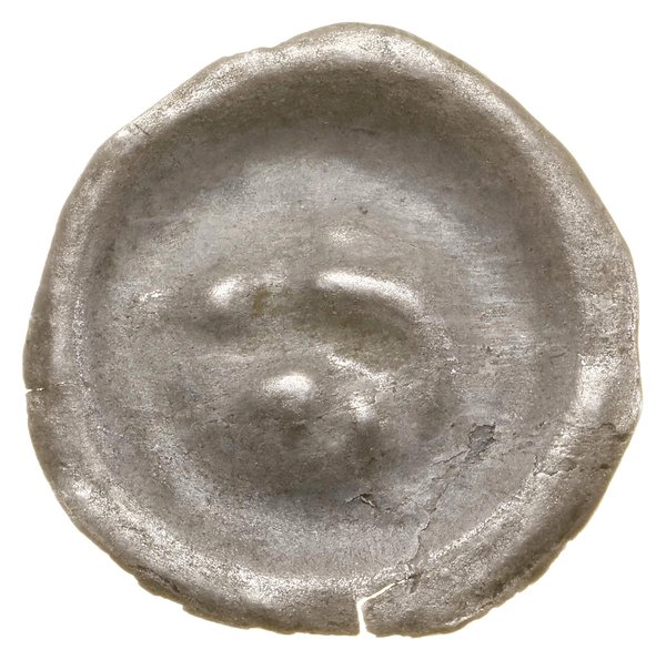 Brakteat, XIII/XIV w.; Jeleń kroczący w prawo; B