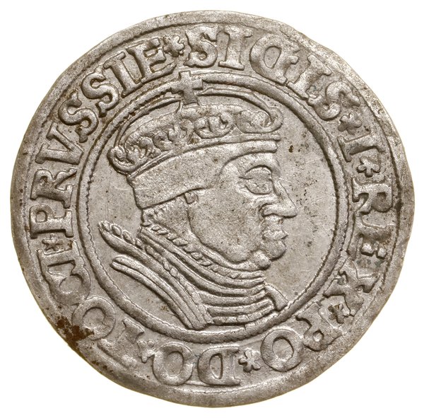Grosz, 1535, Toruń; końcówki legend PRVSSIE / PR