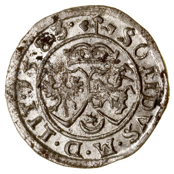 Szeląg, 1583, Wilno; bez kropki po POL, kropka p