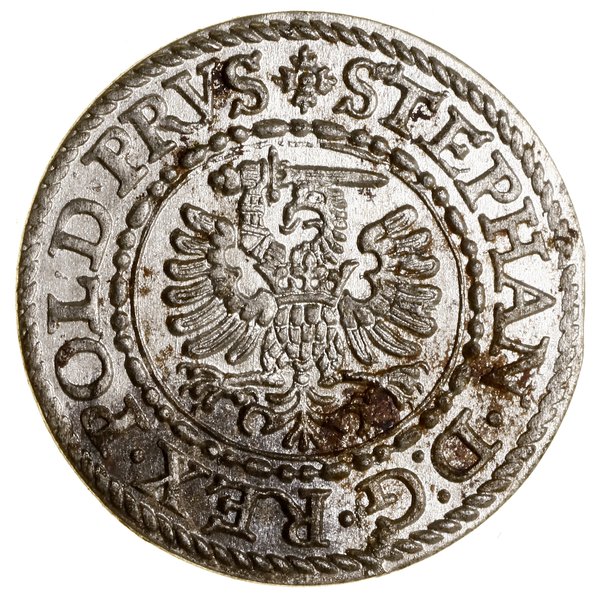 Szeląg, 1582, Gdańsk; CNG 128.IV, Kop. 7430 (R),