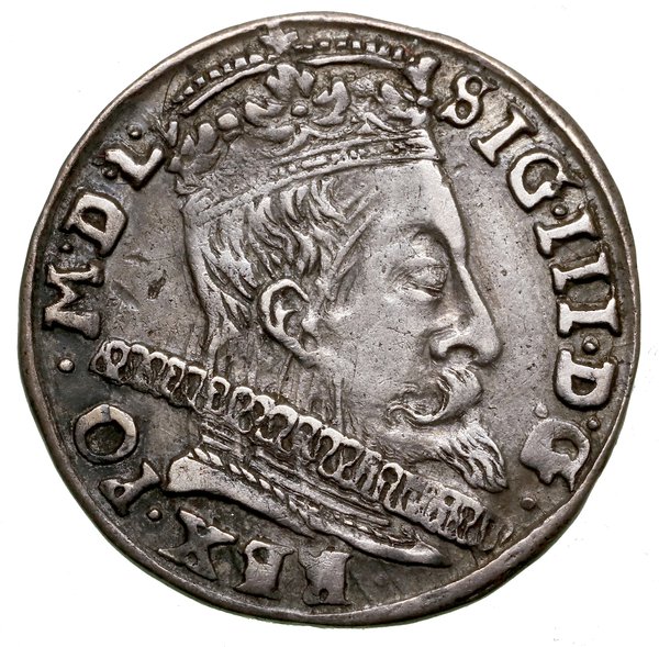 Trojak, 1597, Wilno; na rewersie u dołu głowa wo
