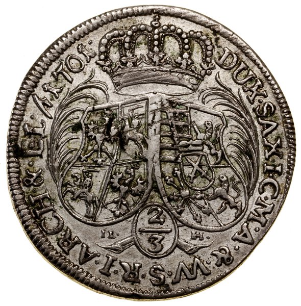 2/3 talara (gulden), 1701, Drezno