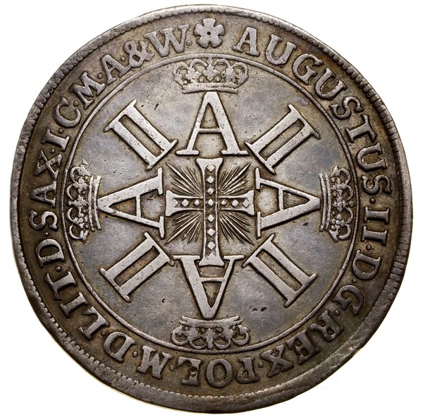 Talar (Albertustaler), 1702, Lipsk; Aw: Krzyż Or