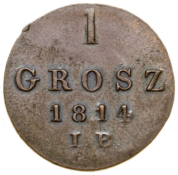 1 grosz, 1814 IB, Warszawa