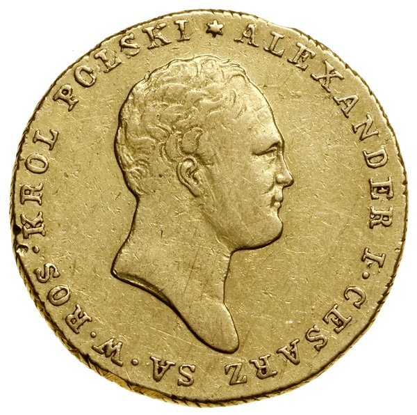 25 złotych, 1819 IB, Warszawa; Aw: Głowa cara w 