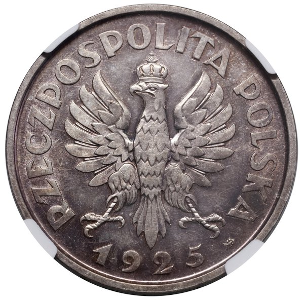 5 złotych, 1925, Warszawa; „Konstytucja” – odmia