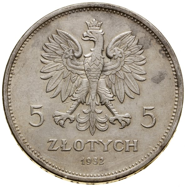 5 złotych, 1932, Warszawa; Nike; Kop. 2947 (R6),