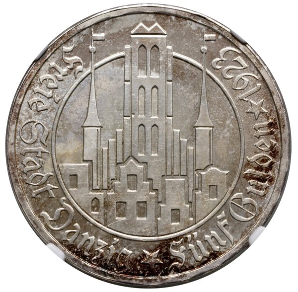 5 guldenów, 1923, Utrecht; Kościół Najświętszej 