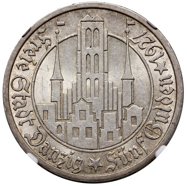 5 guldenów, 1927, Berlin; Kościół Marii Panny; A