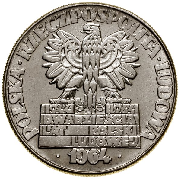 10 złotych, 1964, Warszawa; Nowa Huta – Płock – 