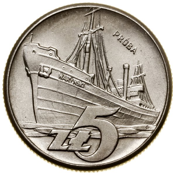 5 złotych, 1960, Warszawa; statek „Waryński” – t