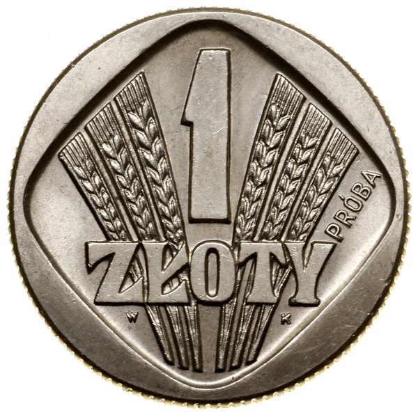 1 złoty, 1958, Warszawa; Kwadrat z kłosami zboża