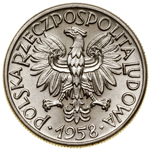 50 groszy, 1958, Warszawa; Dwie wiązki kłosów zb