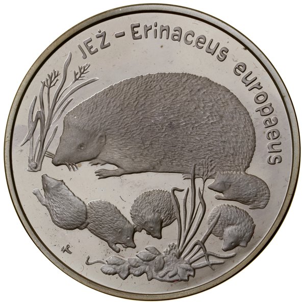 20 złotych, 1996, Warszawa; Jeż - Erinaceus euro