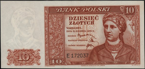 10 złotych, 15.08.1939