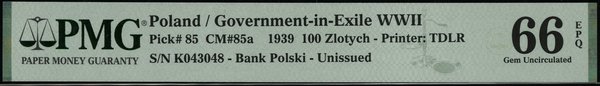 100 złotych, 15.08.1939, seria K, numeracja 0430