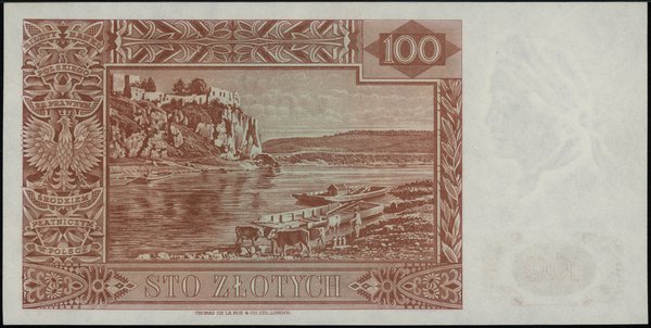 100 złotych, 15.08.1939, seria K, numeracja 043048