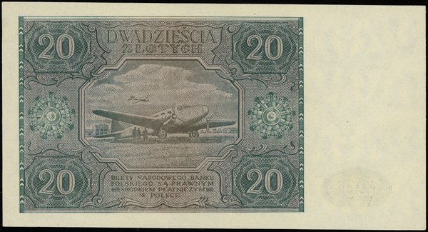 20 złotych, 15.05.1946; seria A, numeracja 81720