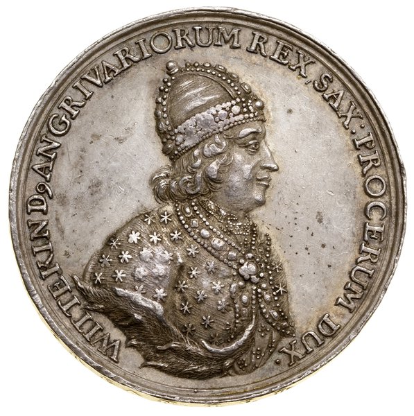 August II i Widukind, 1699, medal autorstwa Martina Heinricha Omeisa, Drezno