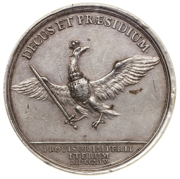 Medal wikariacki (dwutalarowy), 1745, autorstwa Christiana Wermutha, Drezno
