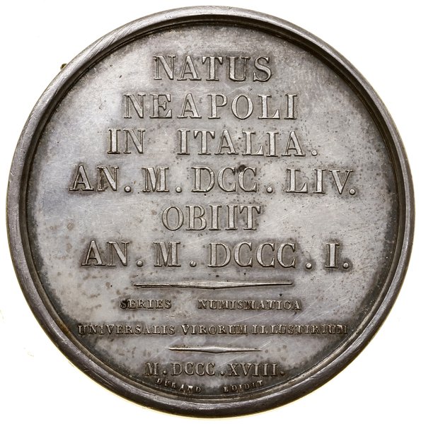 Medal upamiętniający Domenico Cimarosę, 1818, projektu Jeana-Jacquesa Barre
