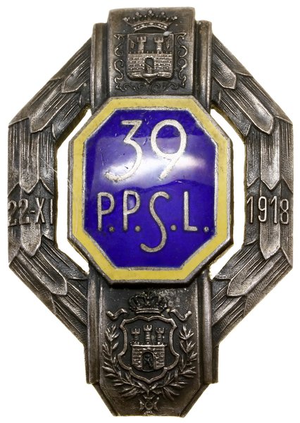 Oficerska Odznaka Pamiątkowa 39. Pułku Piechoty Strzelców Lwowskich. od 1928