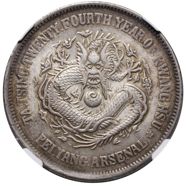 1 dolar, 24 rok Kuang-hsu (1898), Tiencin; z leg