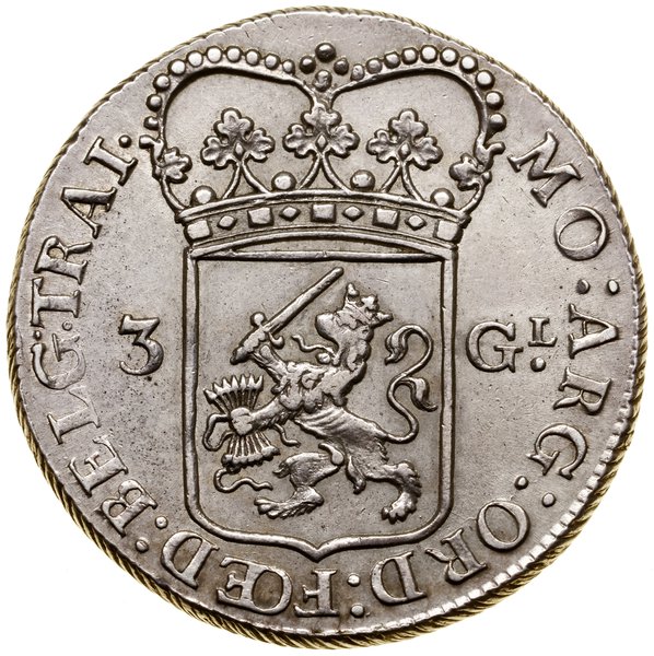 3 guldeny, 1794, Utrecht; Delmonte 1150, Purmer 
