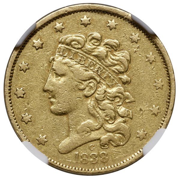 5 dolarów, 1838 C, Charlotte