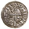Denar, bez daty (985–995), Ratyzbona, mincerz Vald; Aw: Krzyż, w kątach kulka, pierścień, kulka i ..