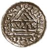 Denar, bez daty (985–995), Ratyzbona, mincerz Vald; Aw: Krzyż, w kątach kulka, pierścień, kulka i ..
