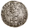 Grosz, 1556, Gdańsk; odmiana z małą głową króla, z jednoczęściową brodą, PRV w legendzie awersu; B..