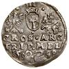 Trojak, 1598, Wilno; bardzo rzadka odmiana trojaka z herbem Łabędź (podskarbiego wielkiego litewsk..