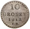 10 groszy, 1813 IB, Warszawa; duże cyfry nominał