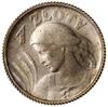 1 złoty, 1924, Paryż; popiersie kobiety z kłosam