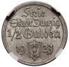 1/2 guldena, 1923, Utrecht; Koga; AKS 16, CNG 514.I, Jaeger D.6, Parchimowicz 59a; bardzo ładna mo..