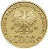 5.000 złotych, 1988, Warszawa; moneta wybita z okazji X lat pontyfikatu Jana Pawła II; Fr. 138, Pa..