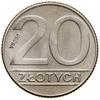 20 złotych, 1989, Warszawa; wypukły napis PRÓBA na rewersie; Parchimowicz P323b3; miedzionikiel, 5..
