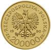 200.000 złotych, 1990, Warszawa; Solidarność 1980–1990; Fr. 155, Parchimowicz 631; złoto próby 999..