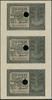 Nierozcięty zestaw 3 x 1 złoty, 1.08.1941; serie: BE 4412845, BE 4416345, BE 4419845, trzykrotnie ..