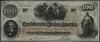 100 dolarów, 24.11.1862; seria Y, numeracja 50152, papier ze znakiem wodnym CSA, na odwrocie stemp..