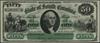 50 dolarów, 2.03.1872; seria B, numeracja 300; Criswell 8, Pick S3326; piękny banknot w opakowaniu..