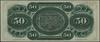 50 dolarów, 2.03.1872; seria B, numeracja 300; C