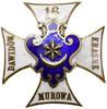 Oficerska Odznaka Pamiątkowa 16. Pułku Piechoty, od 1930; Krzyż Kawalerski, na ramionach 16 - DAWI..