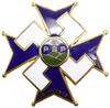 Oficerska Odznaka Pamiątkowa 6. Pułku Strzelców Podhalańskich, od 1929; Krzyż maltański, na dolnym..
