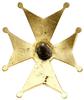 Oficerska Odznaka Pamiątkowa 5. Pułku Strzelców Konnych, od 1923; Krzyż maltański, na środku medal..